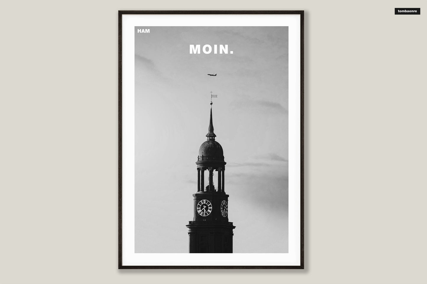 Premium Poster Hamburg - Moin Michel - Typografie