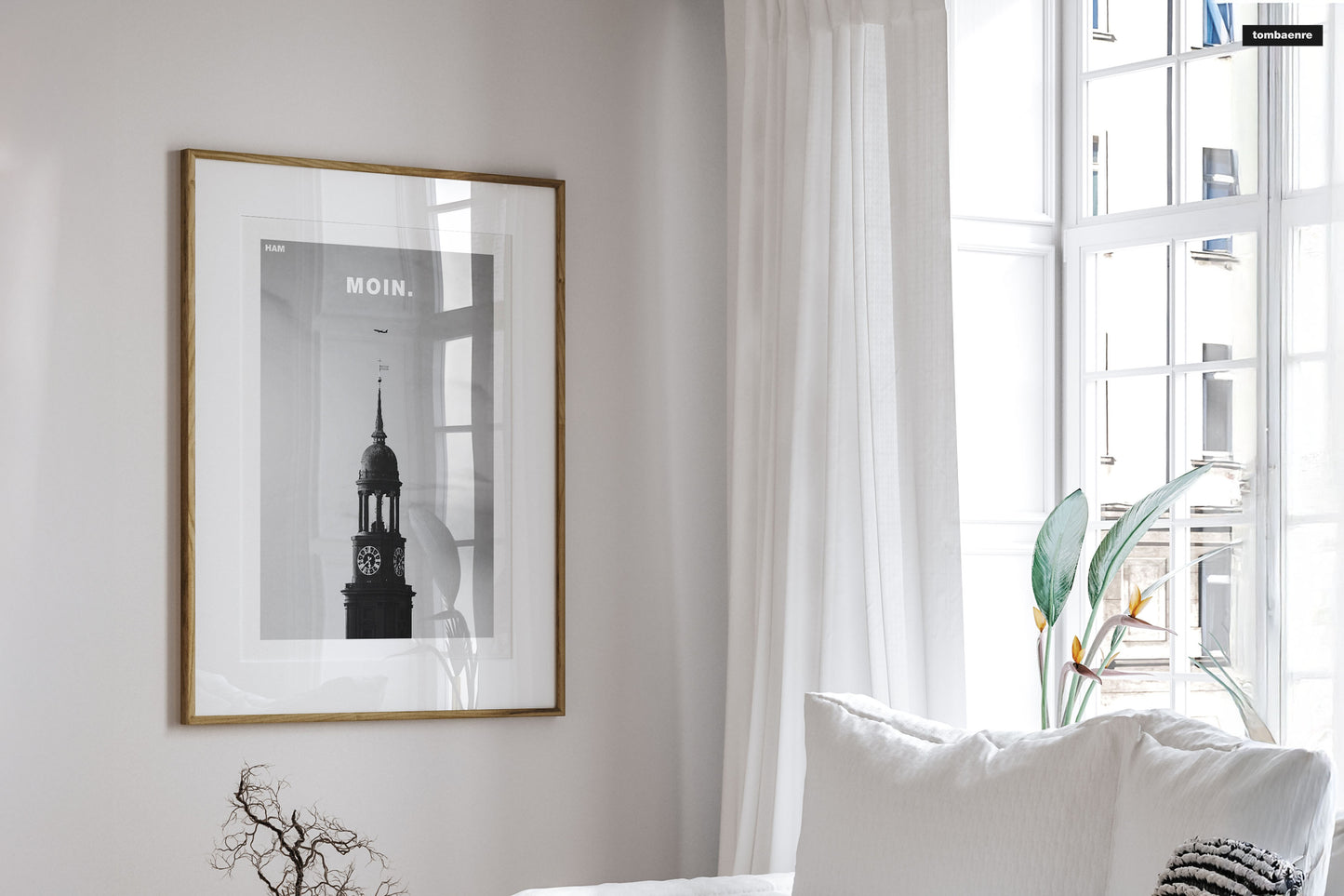 Premium Poster Hamburg - Moin Michel - Typografie