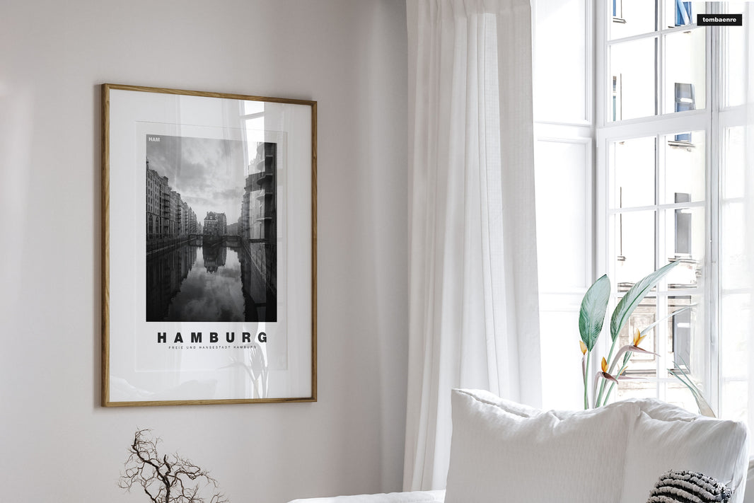 Premium Poster Hamburg - Elbphilharmonie - Typografie