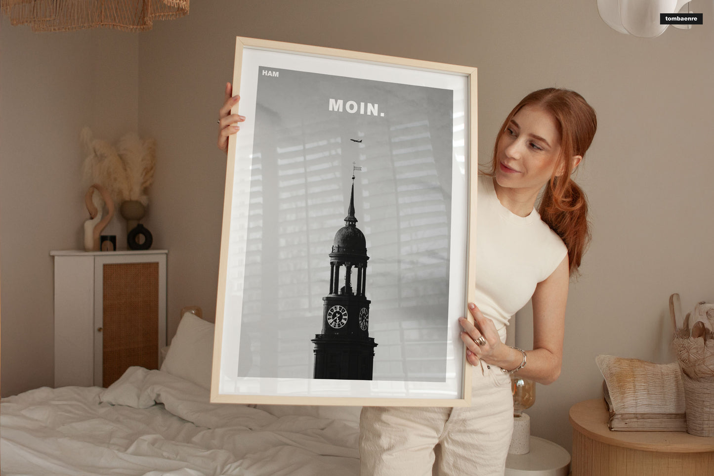 Premium Poster Hamburg - Moin Michel - Typografie