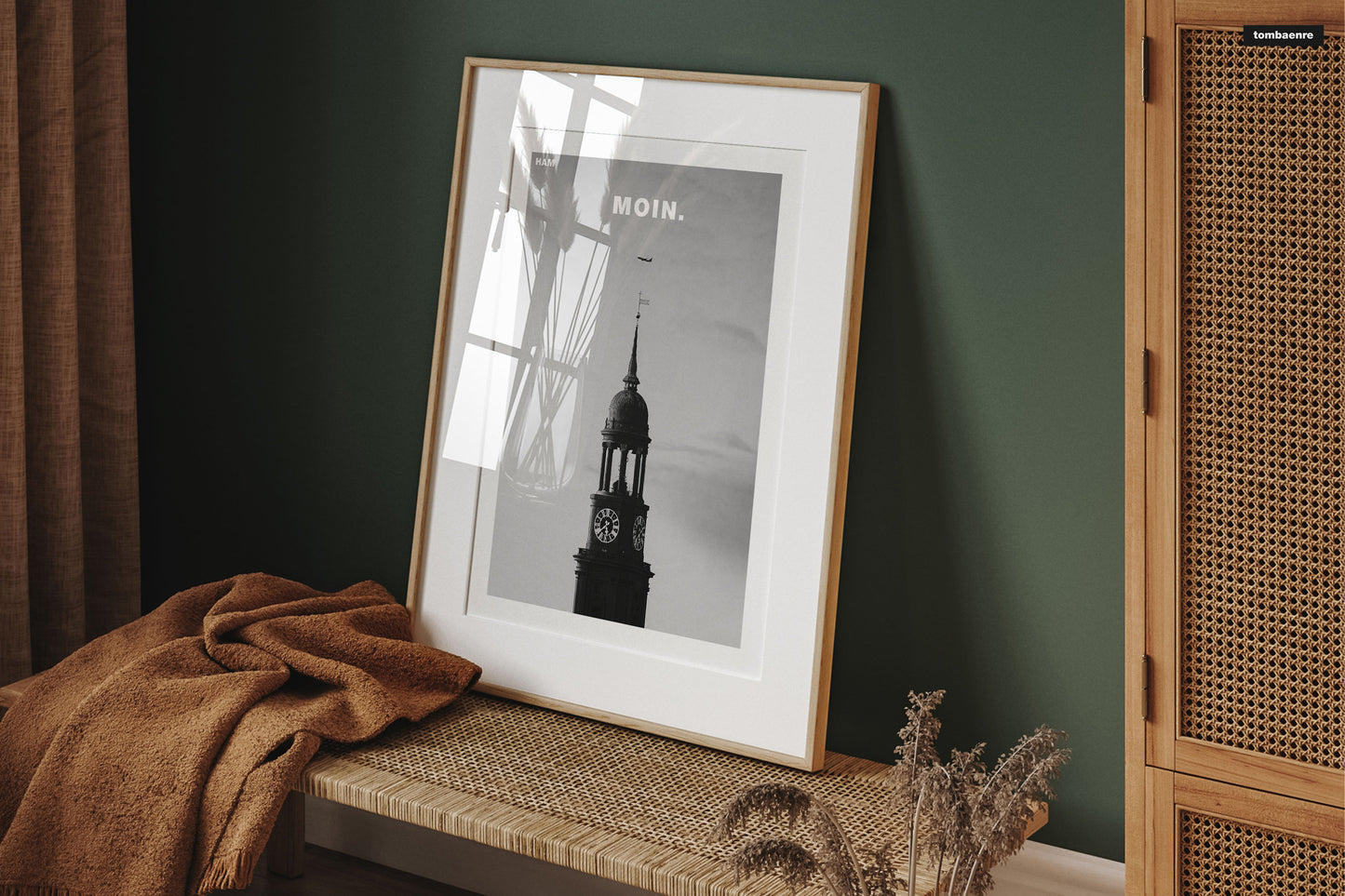 Premium Poster Hamburg - Moin Michel - Typografie