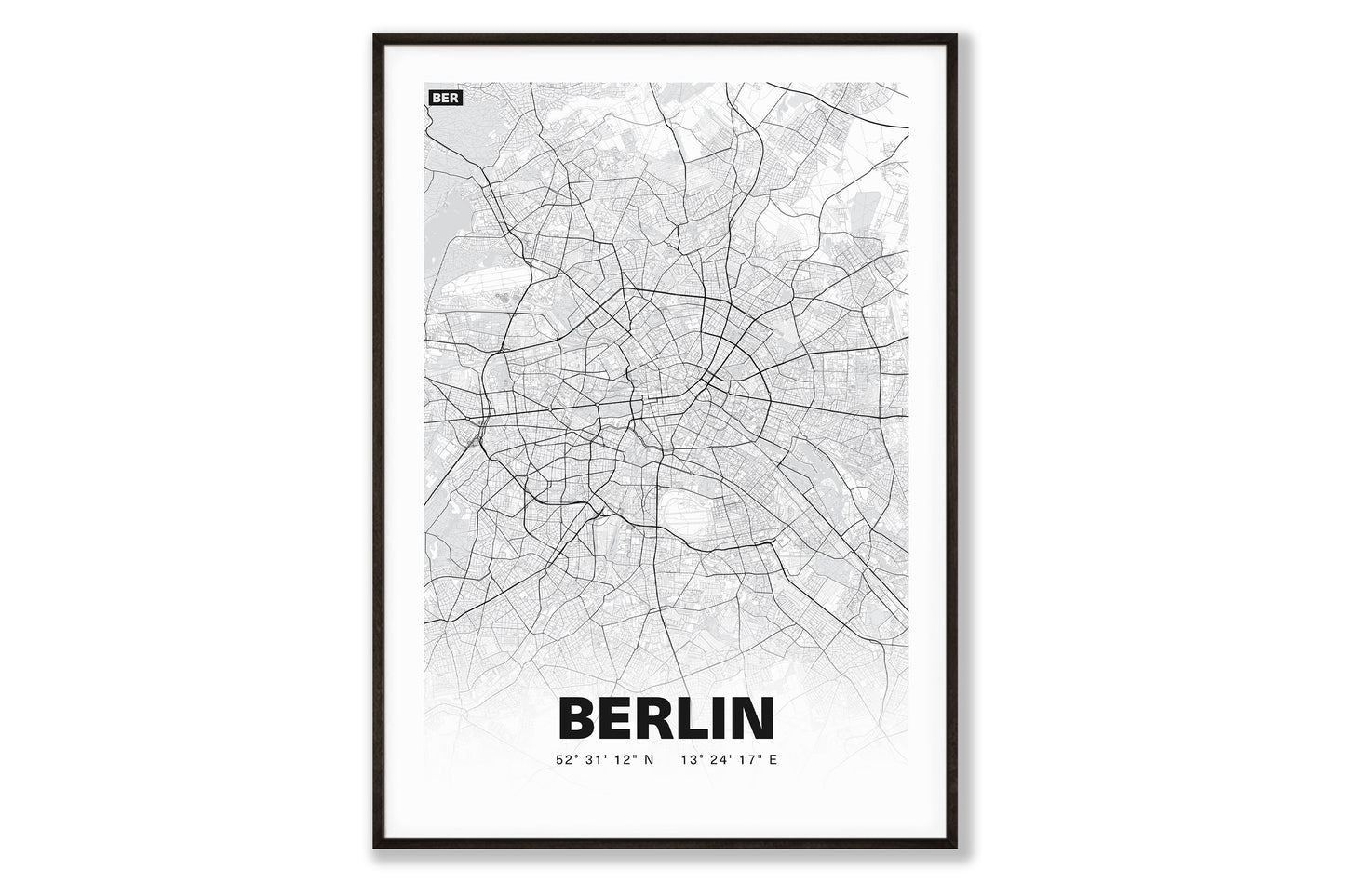 Premium Stadtplan Poster - Berlin