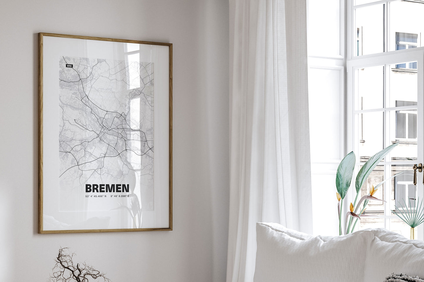 Premium Stadtplan Poster - Bremen