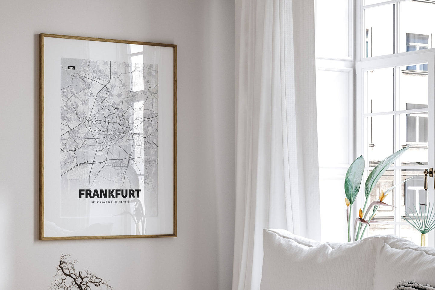 Premium Stadtplan Poster - Frankfurt