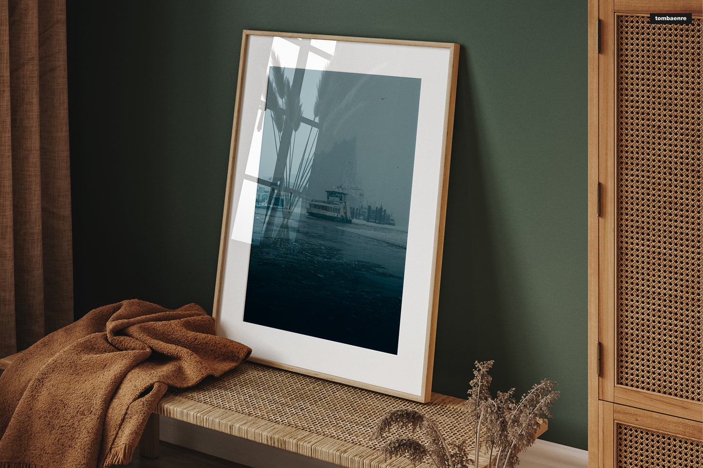 Premium Poster Hamburg - Elbe im Eis