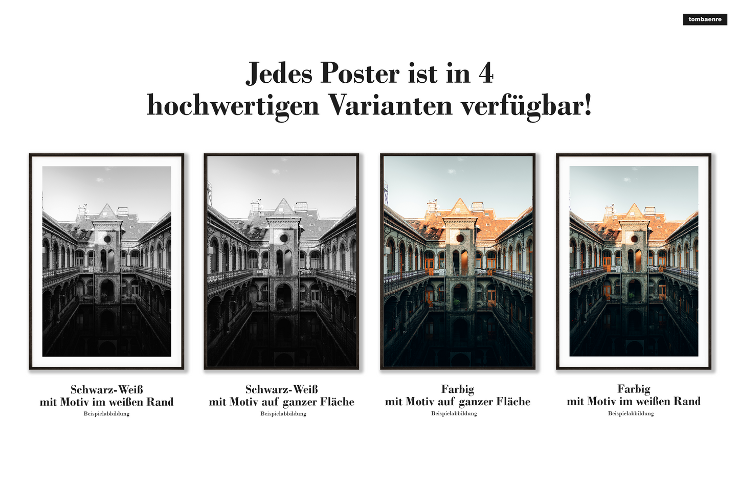 Premium Poster Budapest - Budapester Innenhöfe