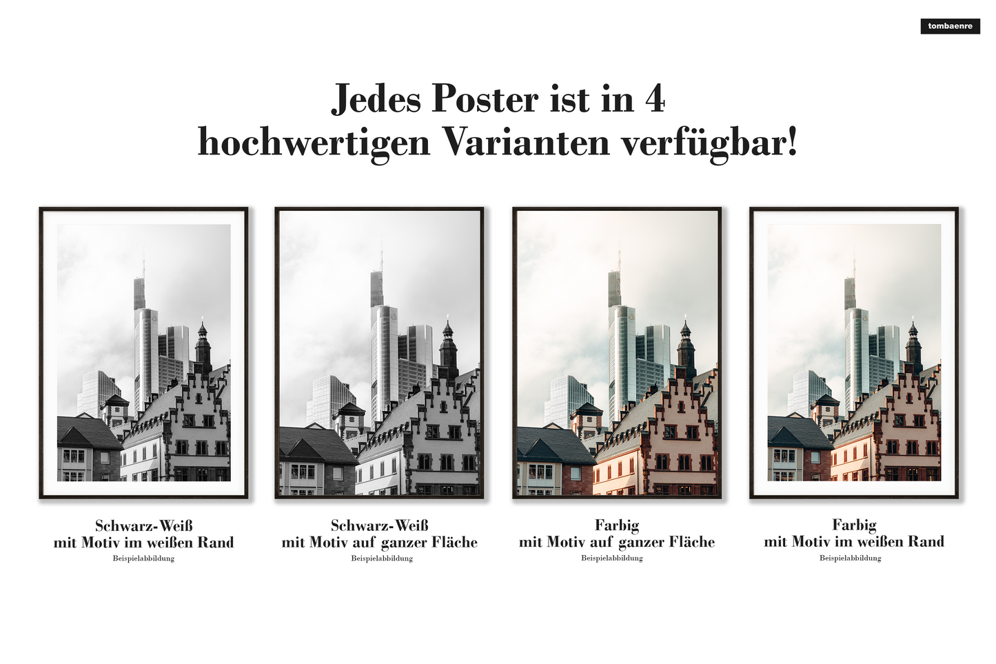 Premium Poster Frankfurt - Altstadt und Skyline