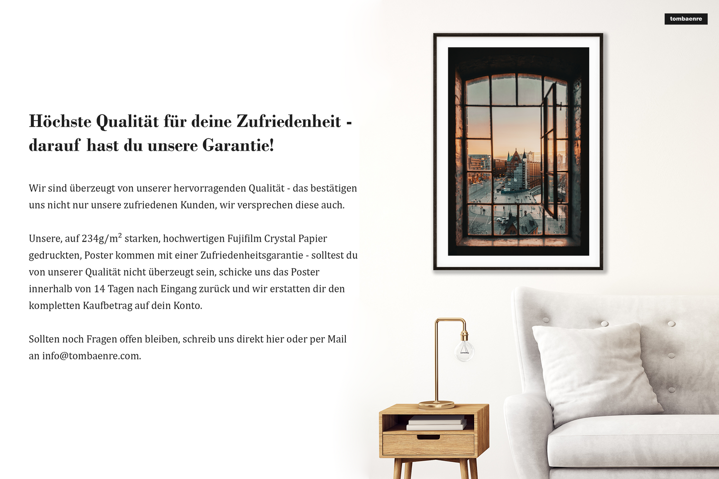 Premium Poster Hamburg - Ausblick auf die Speicherstadt