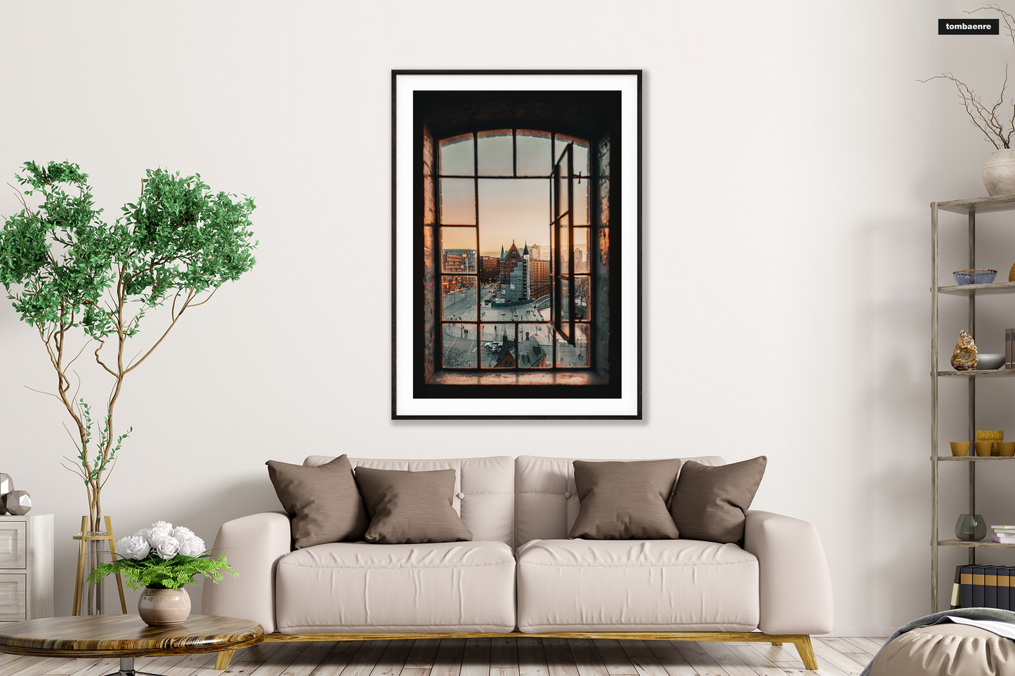 Premium Poster Hamburg - Ausblick auf die Speicherstadt