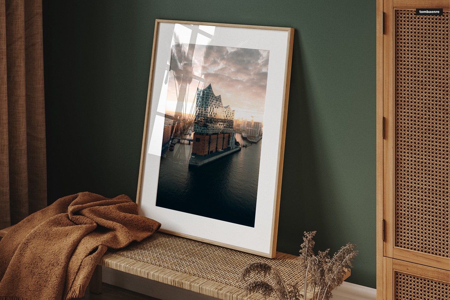 Premium Poster Hamburg - Elbphilharmonie im Sonnenaufgang