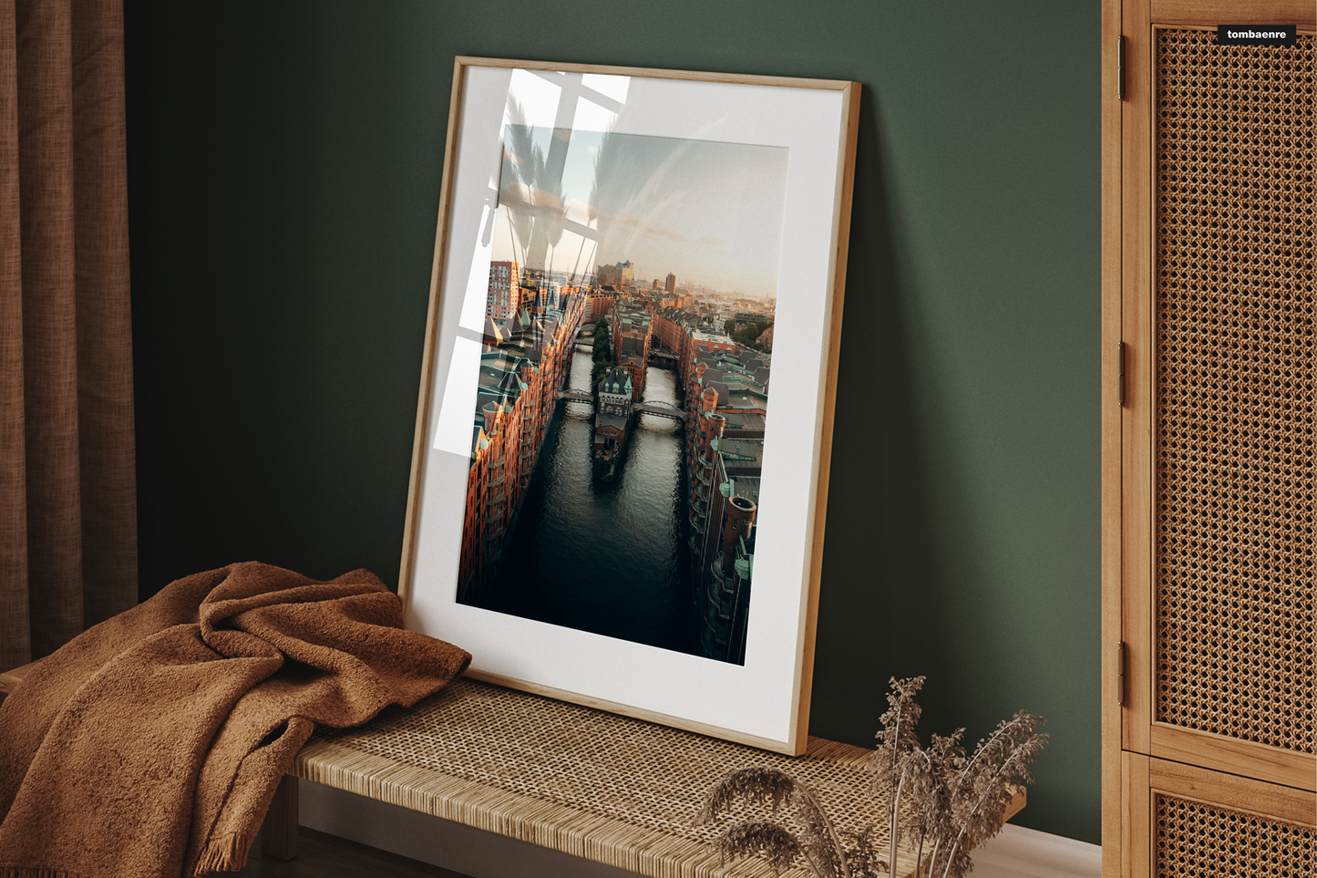 Premium Poster Hamburg - Über der Speicherstadt