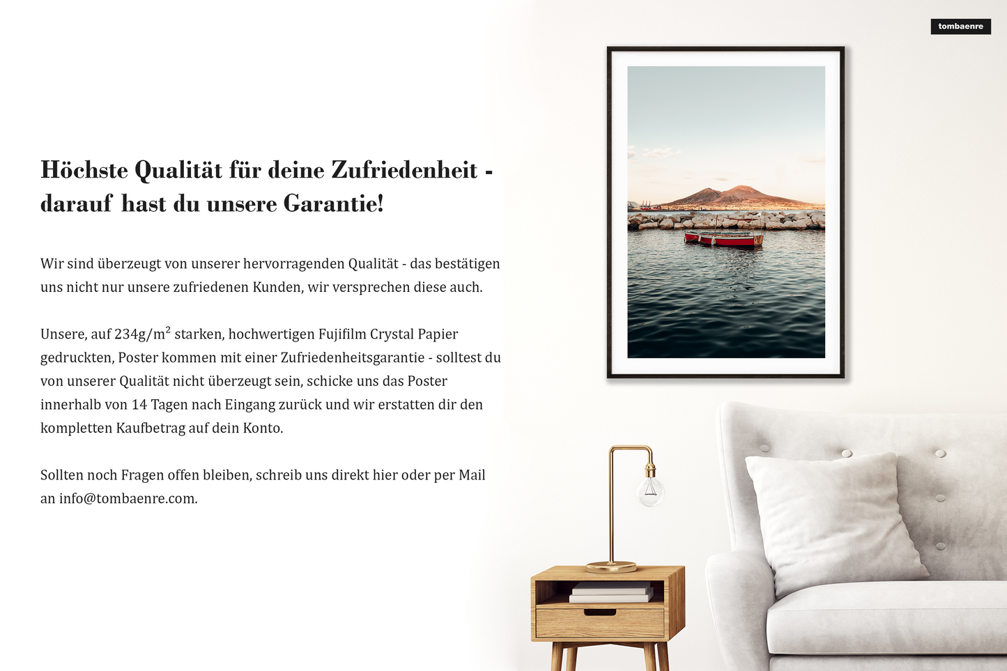 Premium Poster Italien - Am Fuße des Vesuv