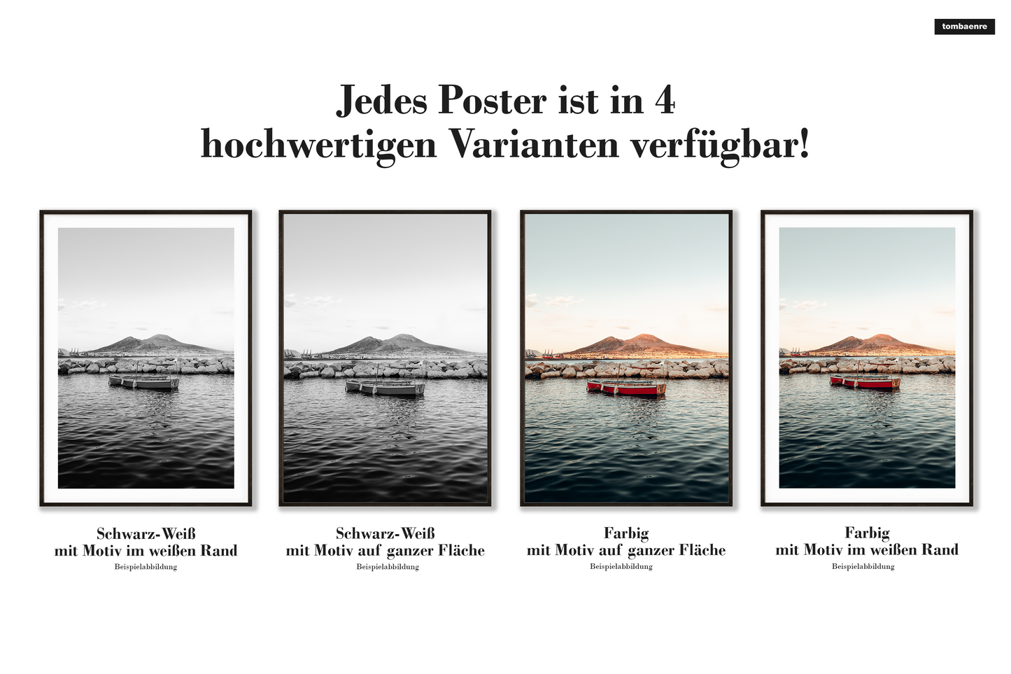 Premium Poster Italien - Am Fuße des Vesuv