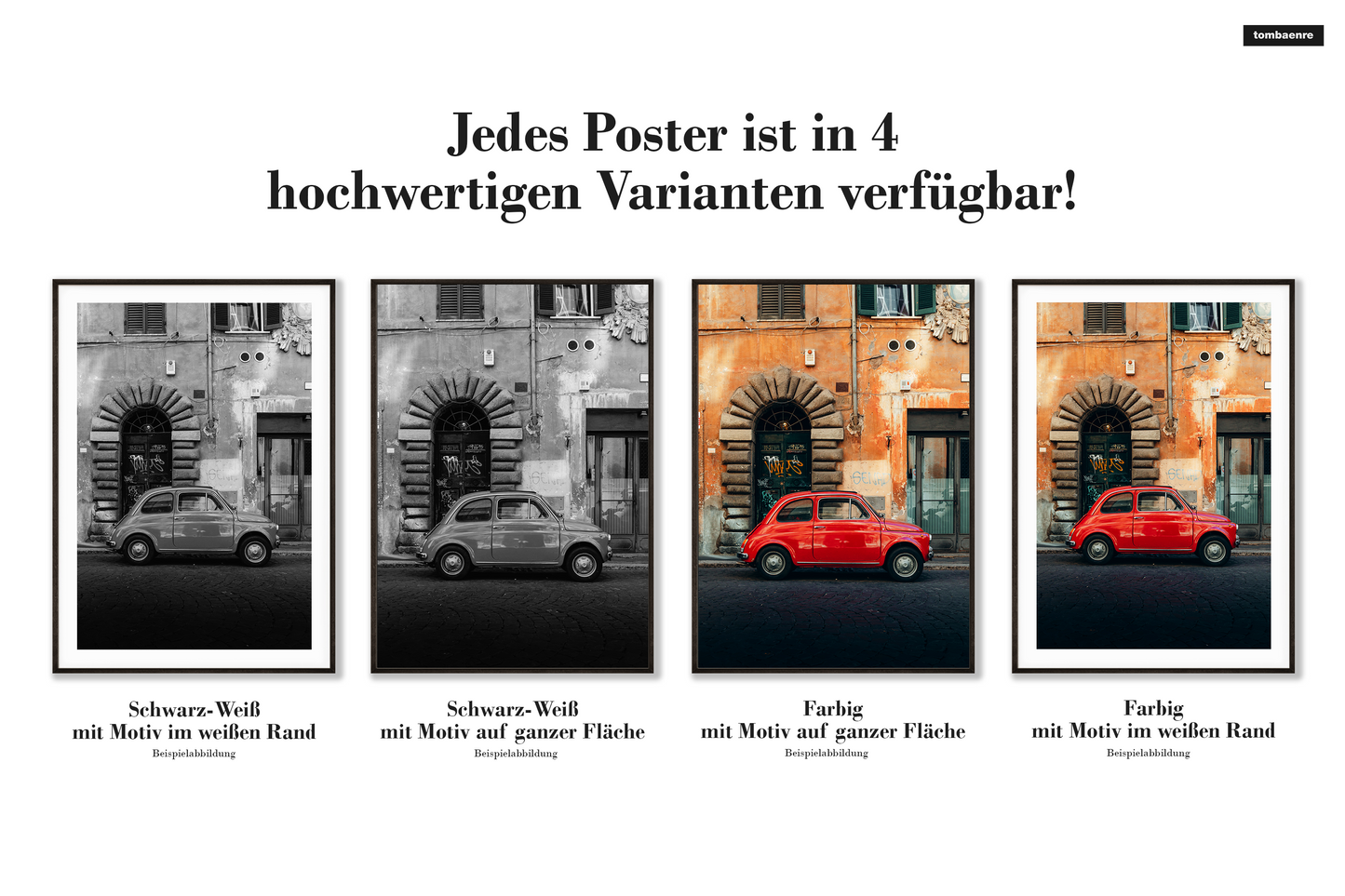Premium Poster Italien - Fiat 500
