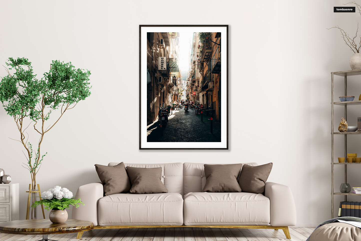 Premium Poster Italien - Gassen von Neapel