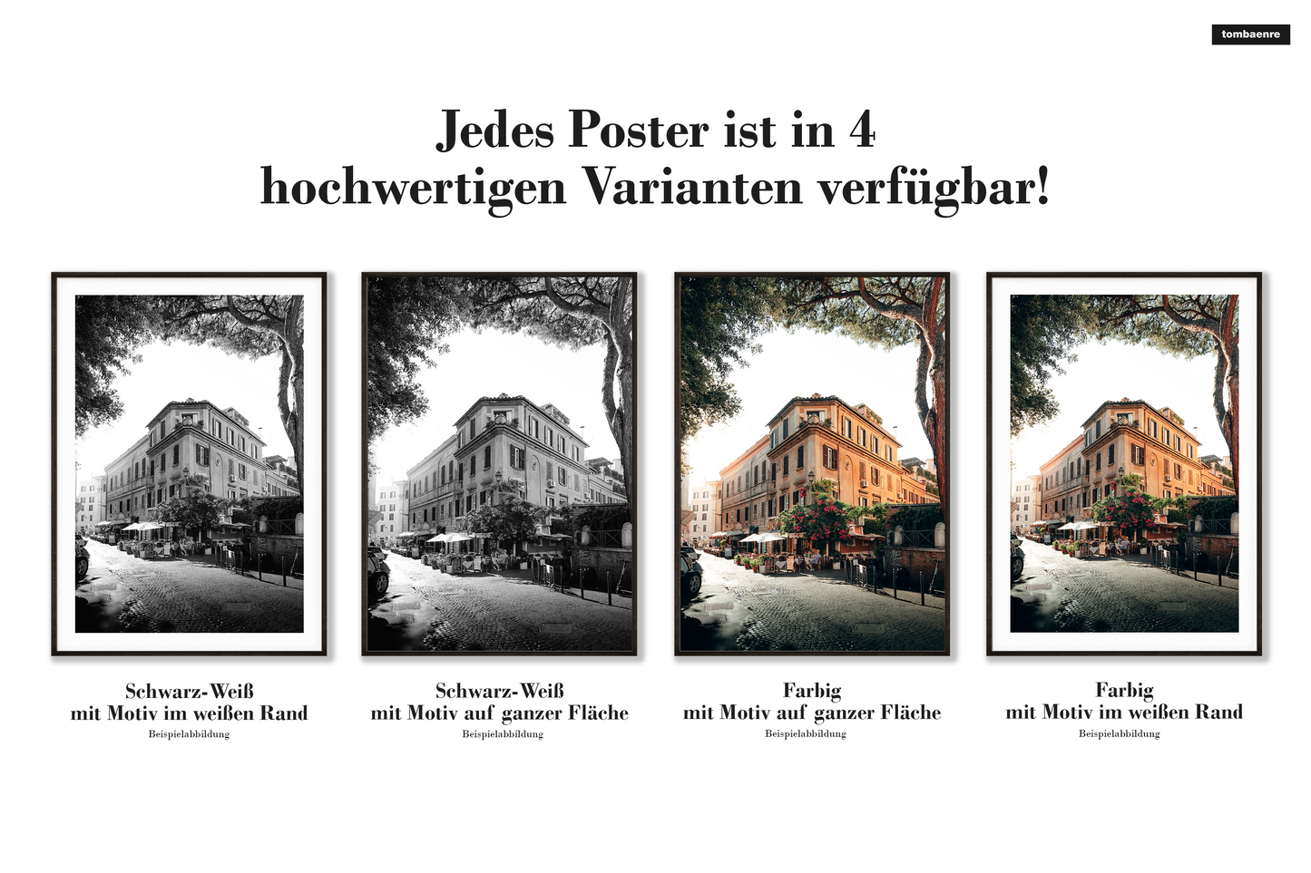 Premium Poster Italien - Gassen von Rom