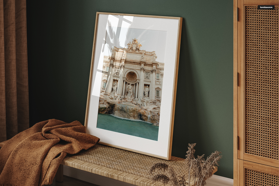 Premium Poster Italien - Trevi Brunnen