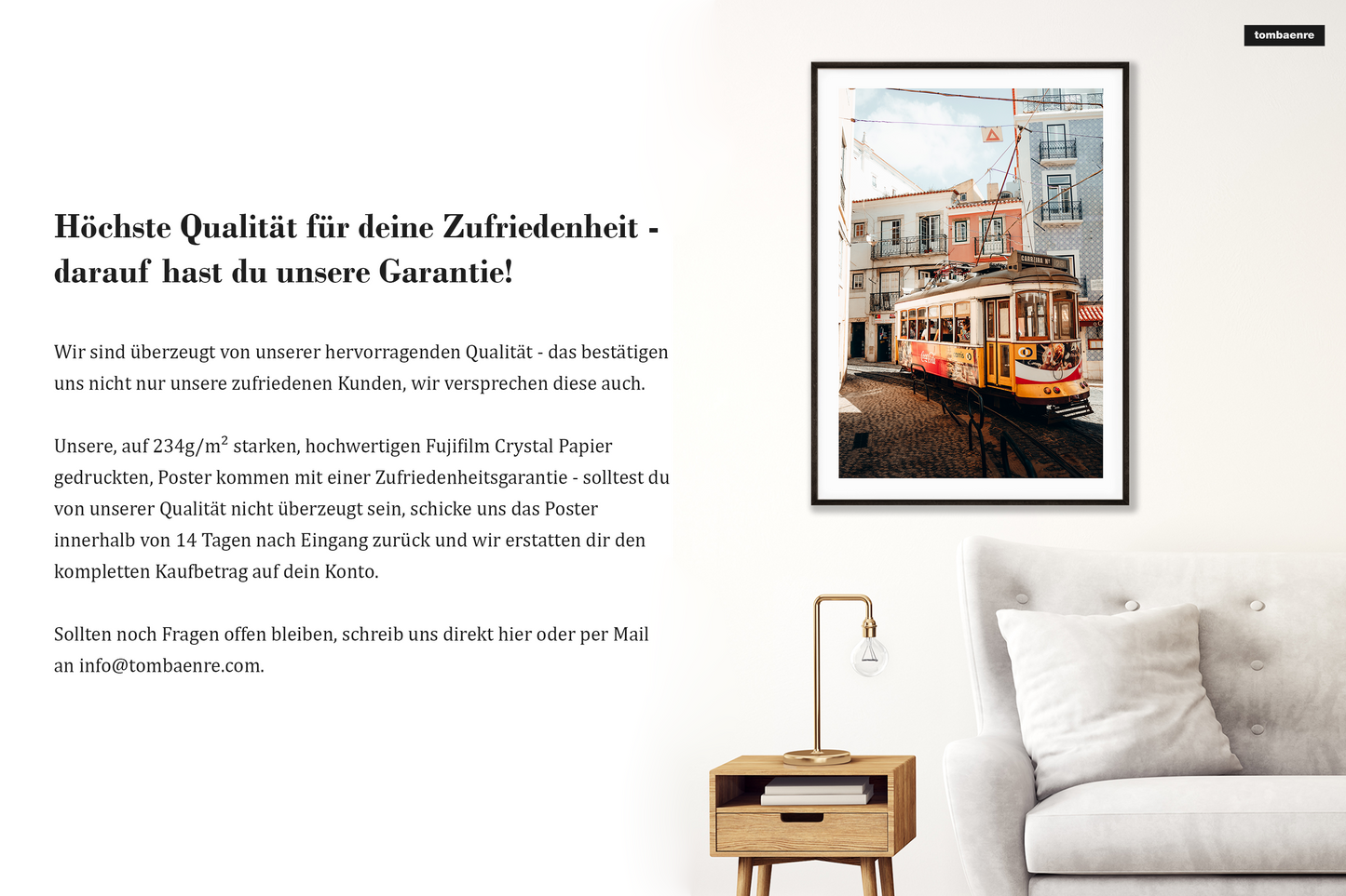 Premium Poster Portugal - Gassen von Lissabon
