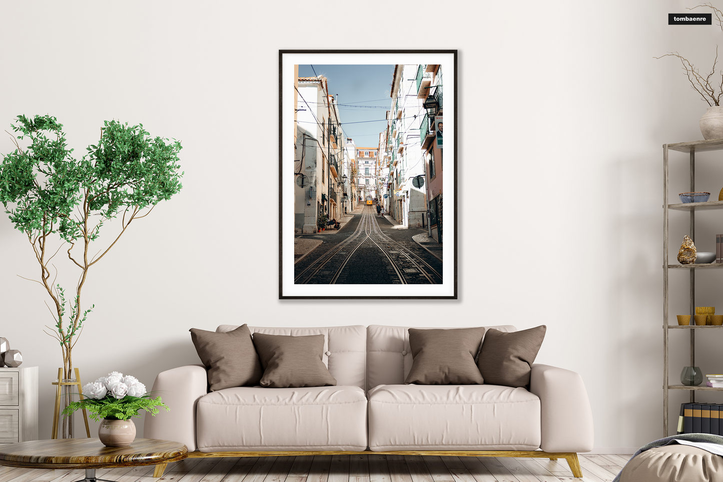 Premium Poster Portugal - Straßen von Lissabon
