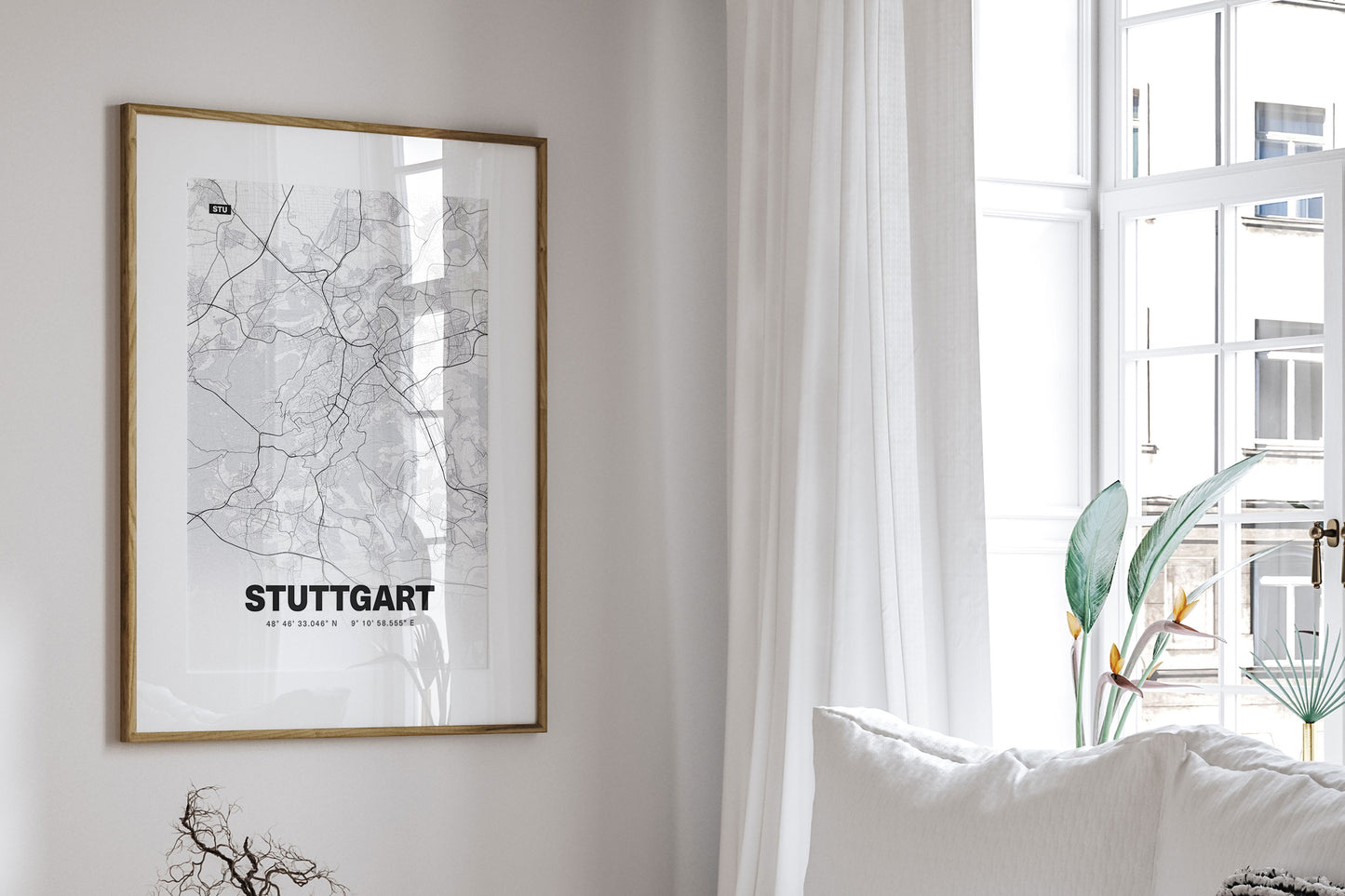 Premium Stadtplan Poster - Stuttgart