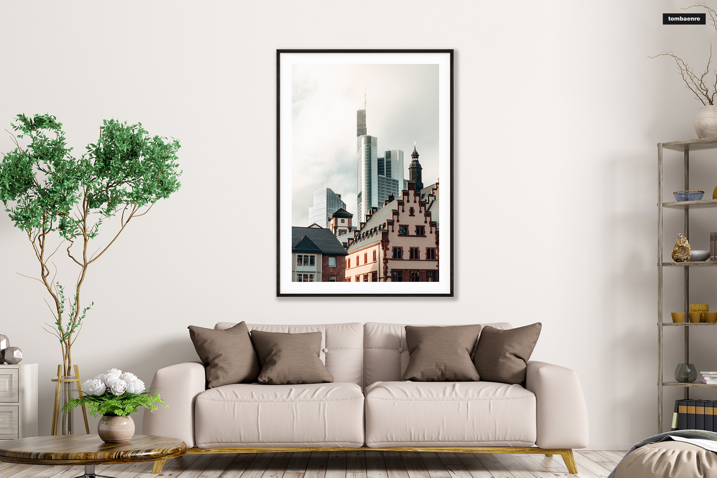 Premium Poster Frankfurt - Old Town and Skyline