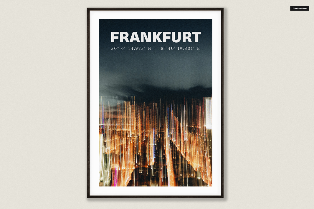 Premium Poster Frankfurt - Frankfurt's Lichter