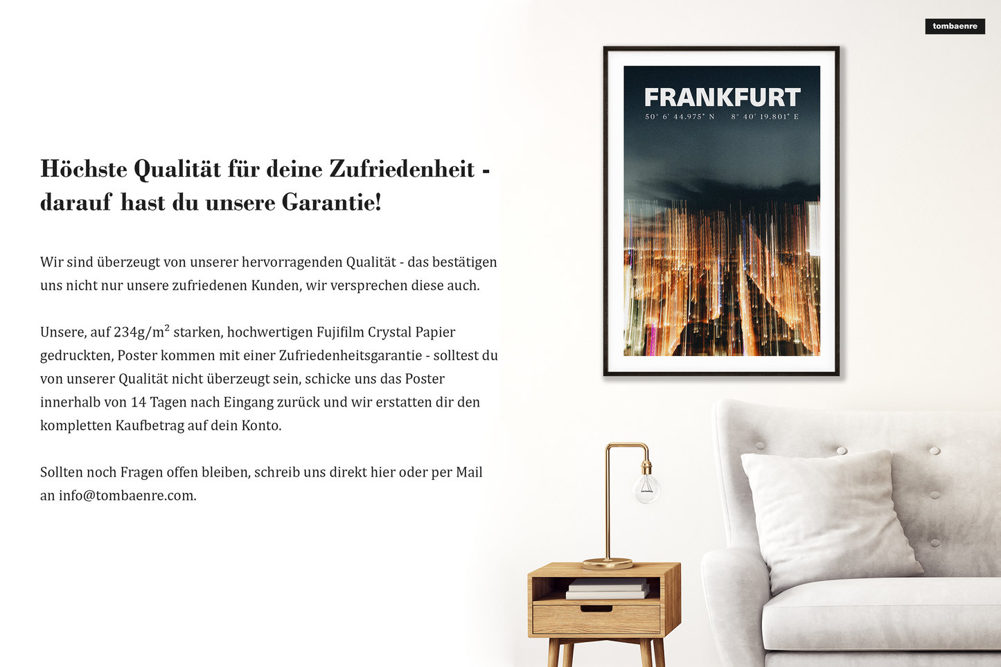 Premium Poster Frankfurt - Frankfurt's Lights