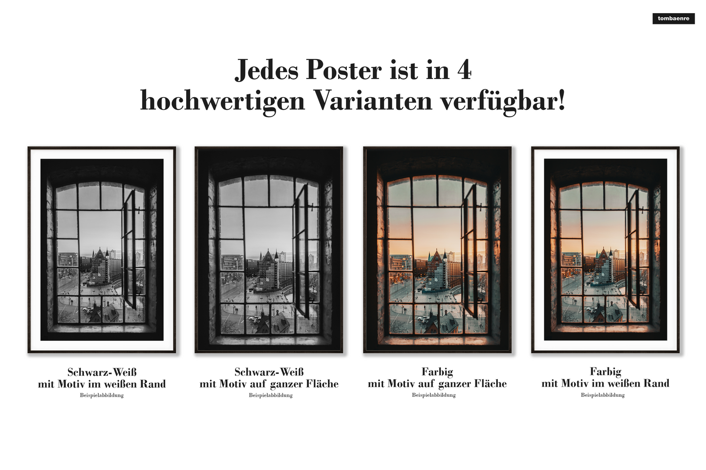 Premium Poster Hamburg - Ausblick auf die Speicherstadt
