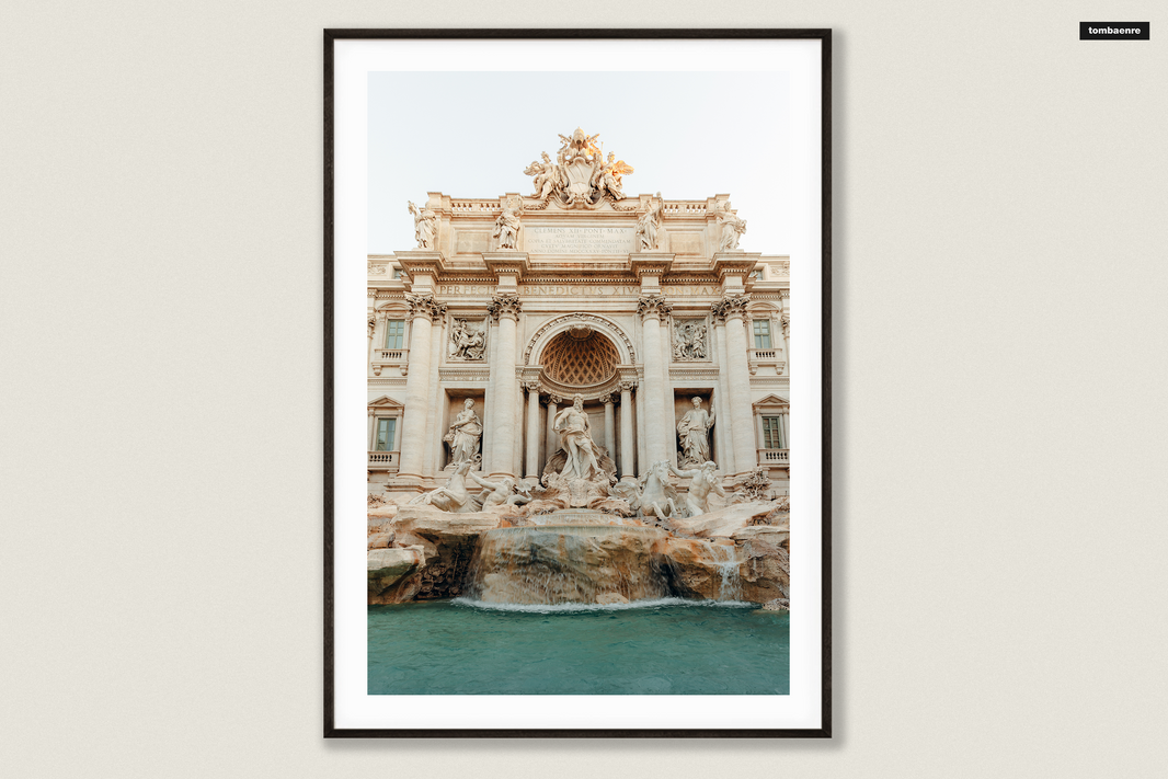 Premium Poster Italien - Trevi Brunnen