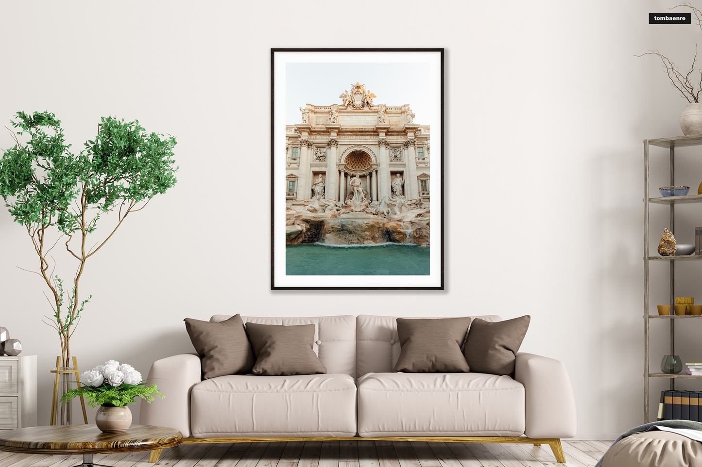Premium Poster Italien - Trevi Brunnen